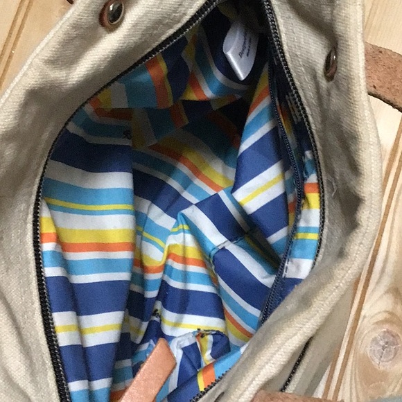 Brighton Embroidered Fly Like A Butterfly Flutterby Canvas Tote Messenger Bag - Picture 8 of 16